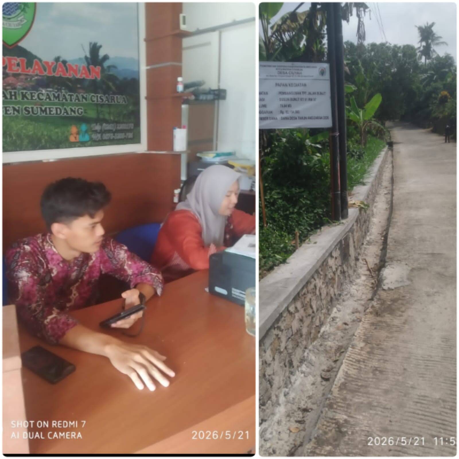 Kuwu Ciuyah Suharja Selesaikan Pembangunan T. P. T Sumber DD Tahun 2026 Triwulan Ke 2 Di Jalan Bunut Desa Ciuyah Kecamatan Cisarua Warga Sambut Gembira 