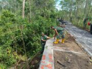 Siap Cegah Potensi Longsor, Satgas TMMD Ke-128 Tuntaskan Pembangunan TPT di Desa Brabe