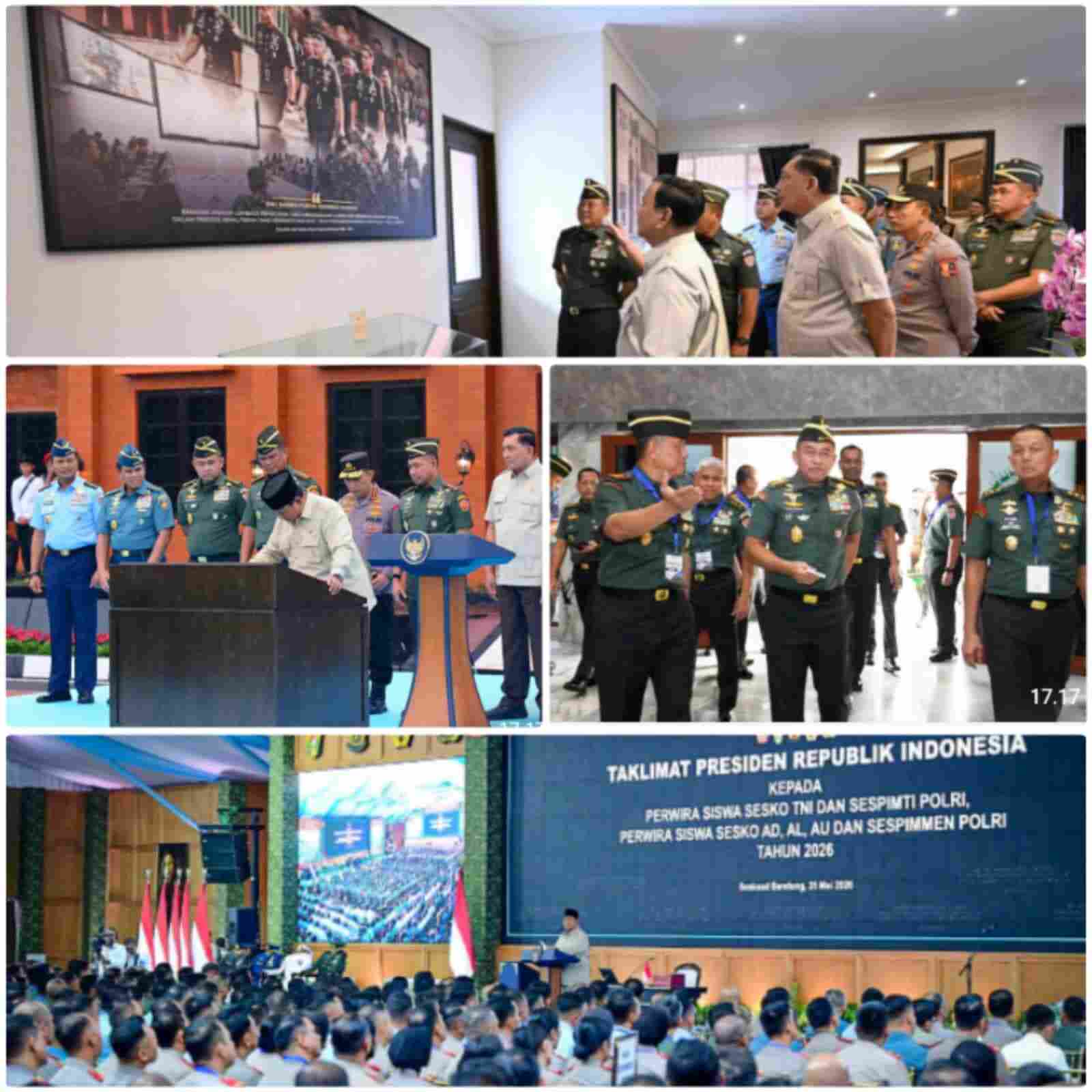 Kasad Hadiri Taklimat Presiden RI kepada 1.095 Pasis TNI-Polri di Seskoad Kasad Hadiri Taklimat Presiden RI kepada 1.095 Pasis TNI-Polri di Seskoad