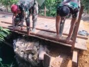 Satgas TMMD Ke-128 Kodim 0908/Bontang Terus Mempercepat Pembangunan Jembatan Penghubung