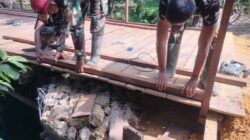 Satgas TMMD Ke-128 Kodim 0908/Bontang Terus Mempercepat Pembangunan Jembatan Penghubung