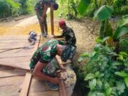 Satgas TMMD Ke-128 Kodim 0908/Bontang Terus Mempercepat Pembangunan Jembatan Penghubung