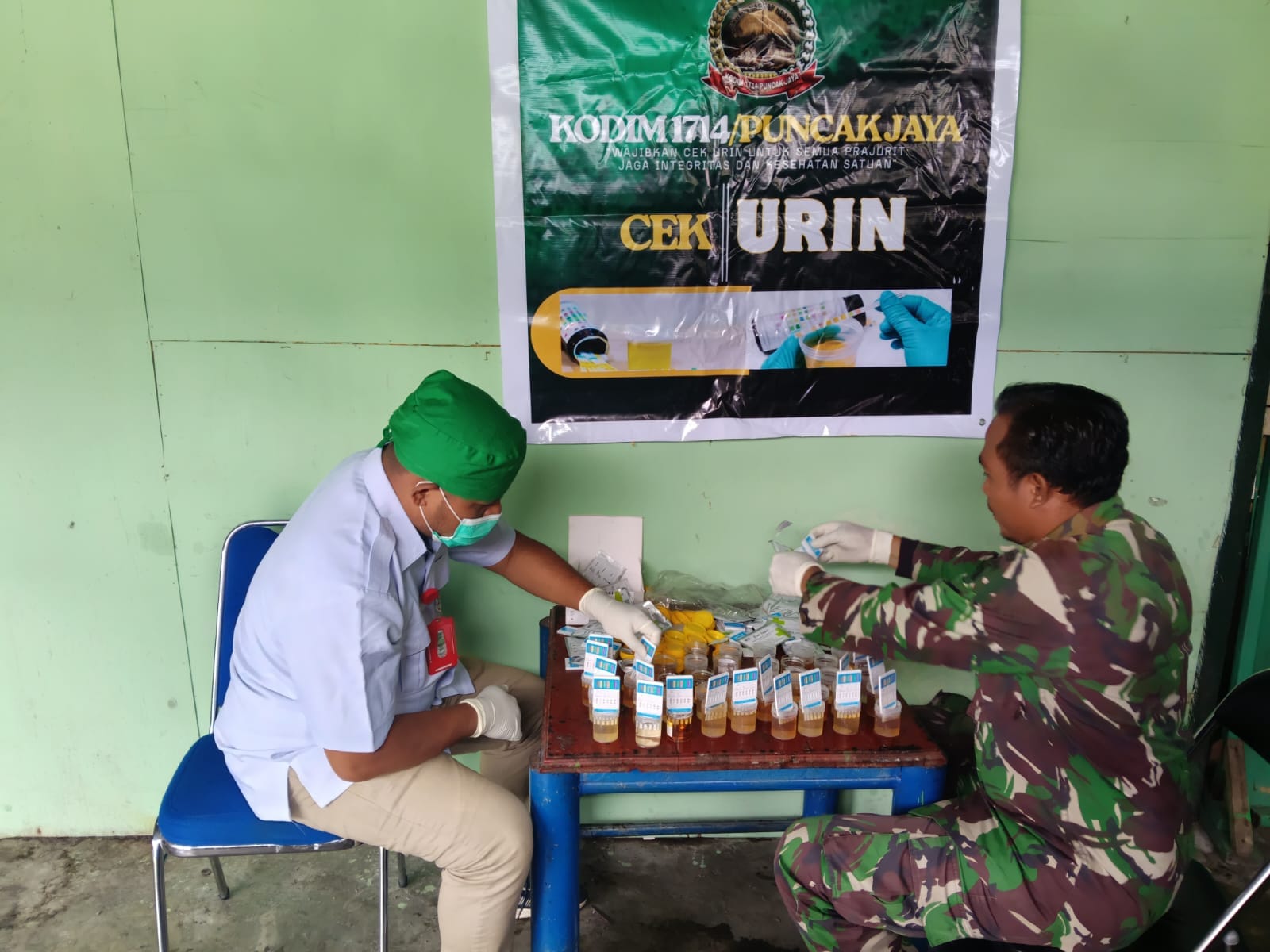Kodim 1714/Puncak Jaya Gelar P4GN dan Tes Urin Personel Semester I TA 2026