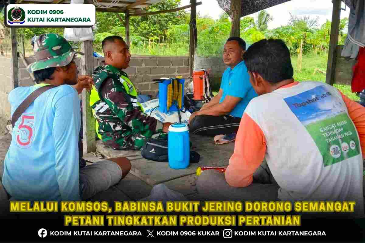 Melalui Komsos, Babinsa Bukit Jering Dorong Semangat Petani Tingkatkan Produksi Pertanian