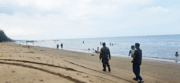 Antisipasi, Babinsa Tanjung Tengah Pantau Obyek Wisata Pantai Tanjung Jumlai