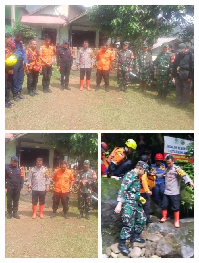 ‎Tim SAR Gabungan Temukan Wisatawan yang Terseret Arus di Curug Ciparay Pamijahan