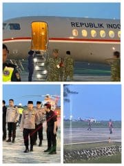 Aparat Gabungan TNI-Polri Siaga Penuh di Bandara Juanda Saat Keberangkatan VVIP