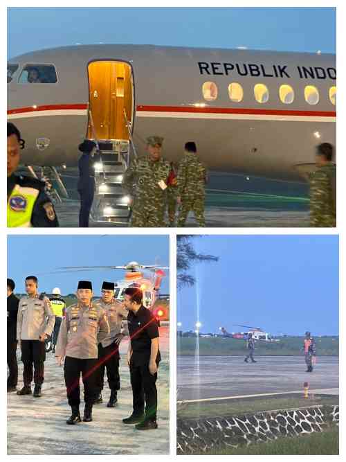Aparat Gabungan TNI-Polri Siaga Penuh di Bandara Juanda Saat Keberangkatan VVIP