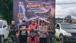 Danramil 04/Sepaku Ikuti Bakti Sosial Kompas Sepaku IKN Trail Adventure dan Jelajah Air Terjun Tembinus