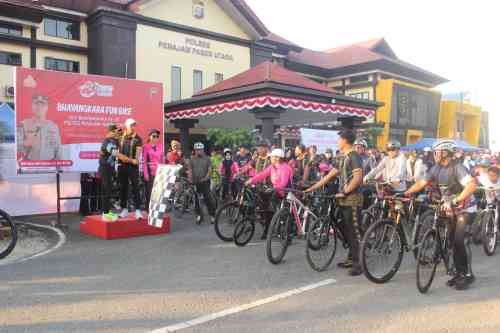 Meriahkan HUT Bhayangkara ke 80 tahun 2026, Dandim 0913/PPU Ikuti Bhayangkara Fun Bike