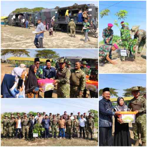 Tutup Latihan di Gresik, Menbanpur 2 Marinir Padukan Kesiapan Tempur dengan Aksi Sosial