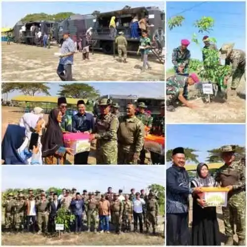 Tutup Latihan di Gresik, Menbanpur 2 Marinir Padukan Kesiapan Tempur dengan Aksi Sosial