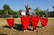 Tari Api Kayangan Bikin Pembukaan TMMD 129 Bojonegoro Spektakuler