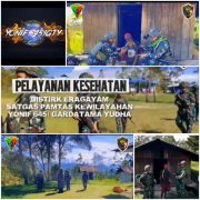 Wujudkan Kemanunggalan TNI-Rakyat, Satgas Yonif 645/GTY Gelar Pelayanan Kesehatan di Distrik Eragayam