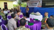 Jalin Sinergitas di HUT Bhayangkara, Koramil 04/Sepaku Berikan Tumpeng Ke Mapolsek Sepaku