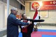 Ketua Umum PP INKAI Laksda TNI Ivan Yulivan lepas Team Karate INKAI ke Kejuaraan Dunia Karate SEAKF di Vietnam