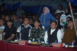 Banjir Hujan dan Doorprize Warnai Nobar Pildun Di Pemkab PPU Bersama Kodim PPU