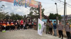 Yakinkan Berjalan Aman dan Lancar, Babinsa Bukitraya Hadiri Fun Run Semarak Nusantara Anniversary (SEMARA) FKMKPPU