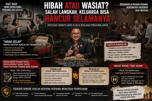 Hibah Gelap dan Wasiat Bermasalah: Mengungkap Kesalahan Hukum yang Diam-Diam Menghancurkan Keluarga dan Memicu Sengketa Waris Hibah Gelap dan Wasiat Bermasalah: Mengungkap Kesalahan Hukum yang Diam-Diam Menghancurkan Keluarga dan Memicu Sengketa Waris