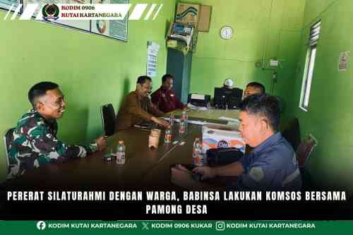 Pererat Silaturahmi dengan Warga, Babinsa Lakukan Komsos Bersama Pamong Desa Pererat Silaturahmi dengan Warga, Babinsa Lakukan Komsos Bersama Pamong Desa