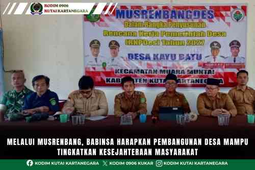 Melalui Musrenbang, Babinsa Harapkan Pembangunan Desa Mampu Tingkatkan Kesejahteraan Masyarakat