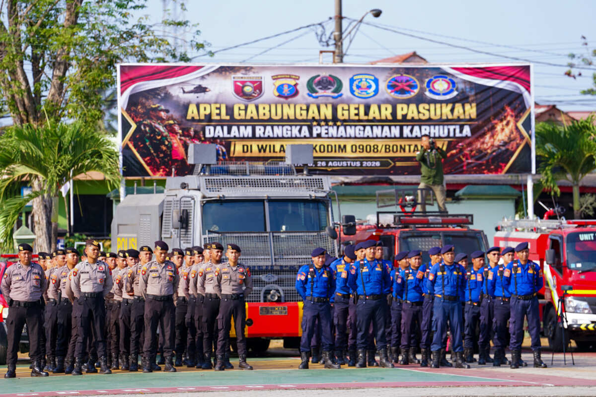 Kodim 0908/Bontang Gelar Apel Gabungan Kesiapsiagaan Penanganan Karhutla