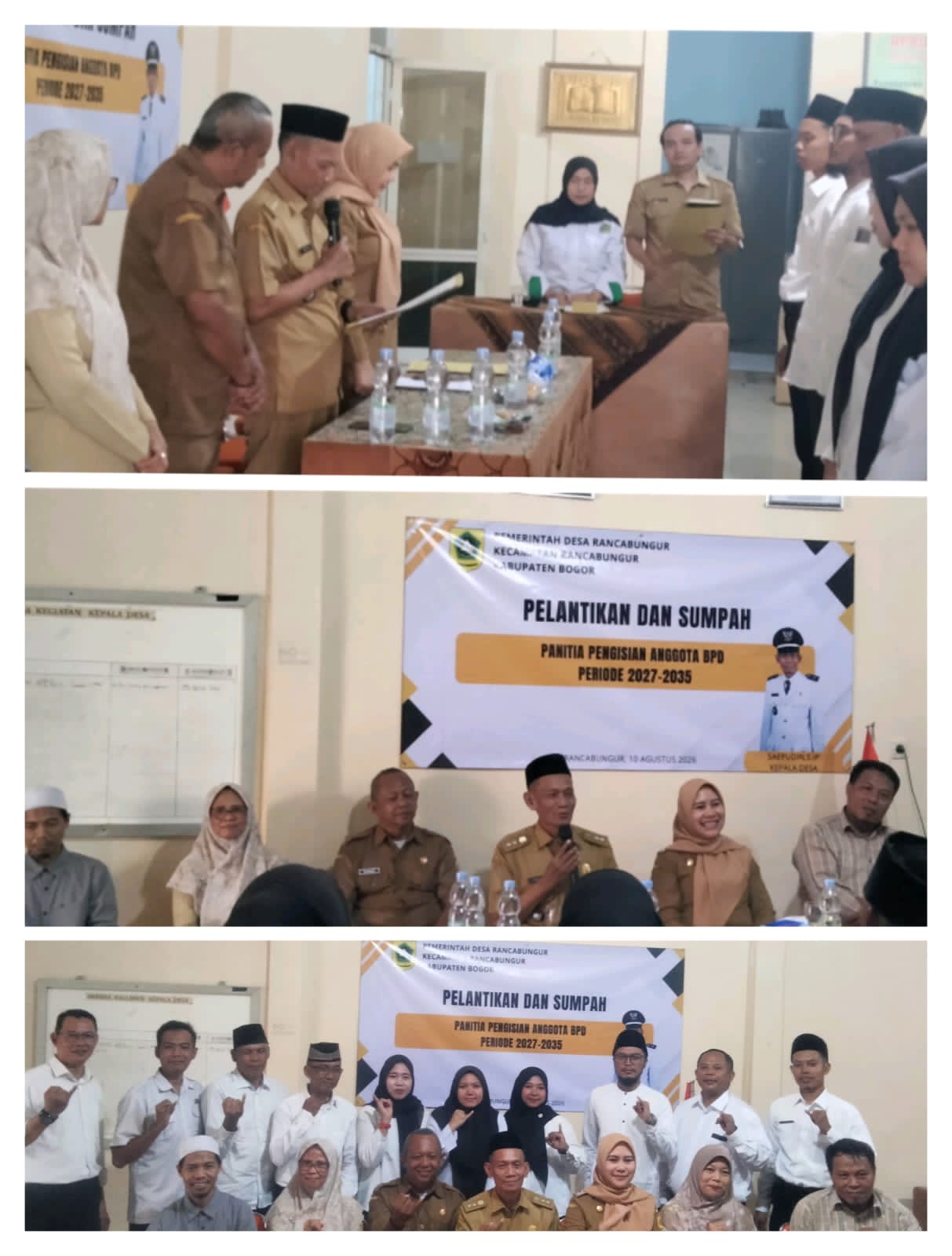 Pelantikan Panitia Pengisian Anggota BPD Desa Rancabungur Periode 2027–2035, Dorong Sinergi dan Musyawarah