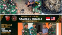 Gencarkan Komsos dan Edukasi Hukum, Satgas Pamtas Yonarmed 13/Nanggala Terima Penyerahan Sukarela ±1 Kg Sisik Trenggiling dari Warga Perbatasan Gencarkan Komsos dan Edukasi Hukum, Satgas Pamtas Yonarmed 13/Nanggala Terima Penyerahan Sukarela ±1 Kg Sisik Trenggiling dari Warga Perbatasan