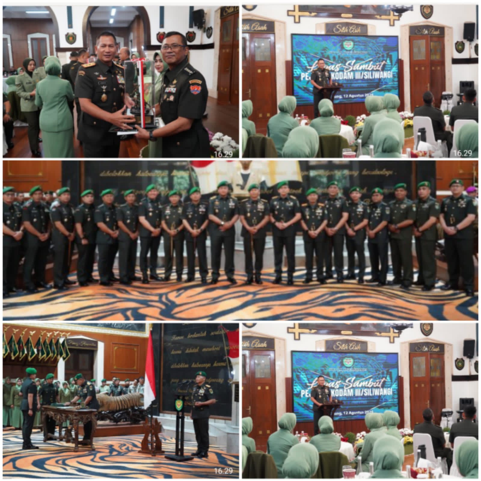 TRADISI SERTIJAB PEJABAT KODAM III/SILIWANGI, PANGDAM TEKANKAN INTEGRITAS DAN PROFESIONALISME