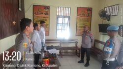 Propam Polda Papua Barat Daya Laksanakan Sidak Quick Wins Polri di Polsek Klamono