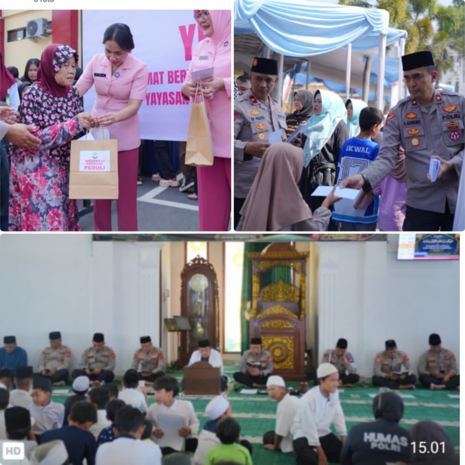 Polresta Bandung Gelar Jum’at Berkah, 1.000 Anak Yatim Diajak Doa Bersama