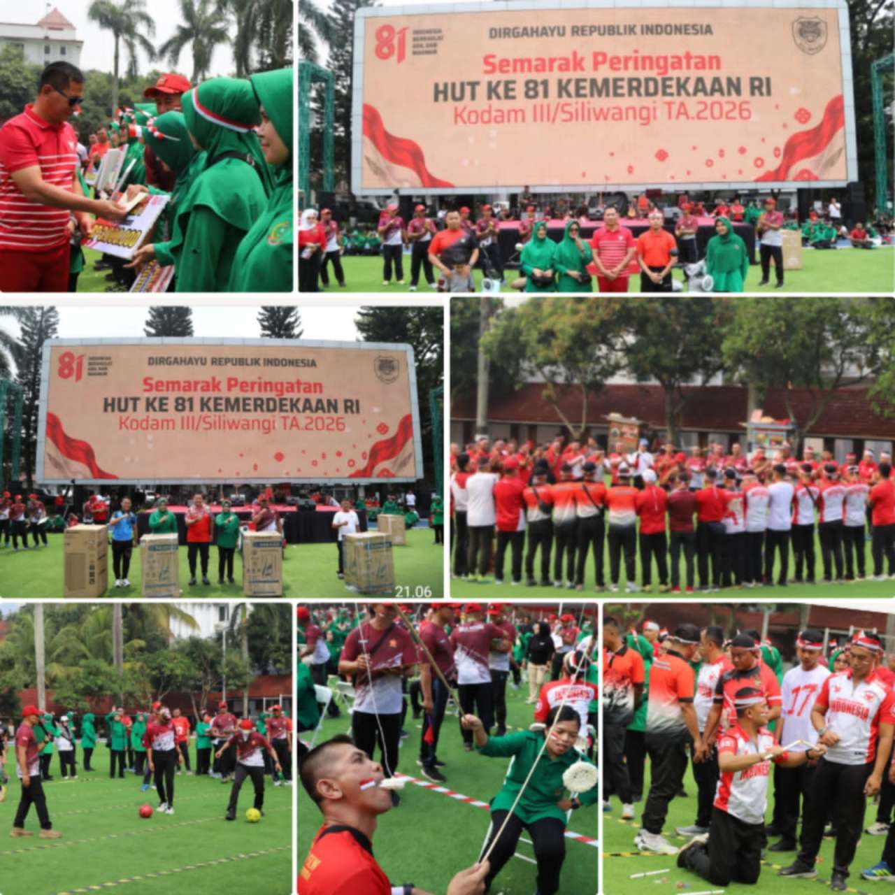 Kodam III/Siliwangi Gelar Fun Game Semarak HUT ke-81 Kemerdekaan RI, Perkuat Kebersamaan Kodam III/Siliwangi Gelar Fun Game Semarak HUT ke-81 Kemerdekaan RI, Perkuat Kebersamaan