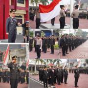 Polresta Bandung Gelar Upacara HUT ke-81 RI, Kapolresta Pimpin Upacara di Lapangan Mapolresta