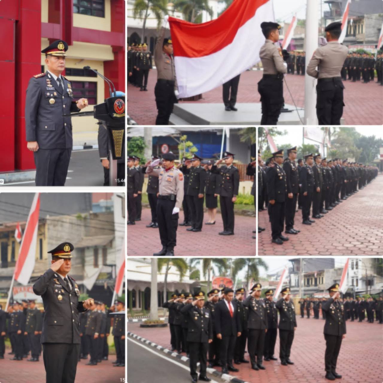 Polresta Bandung Gelar Upacara HUT ke-81 RI, Kapolresta Pimpin Upacara di Lapangan Mapolresta