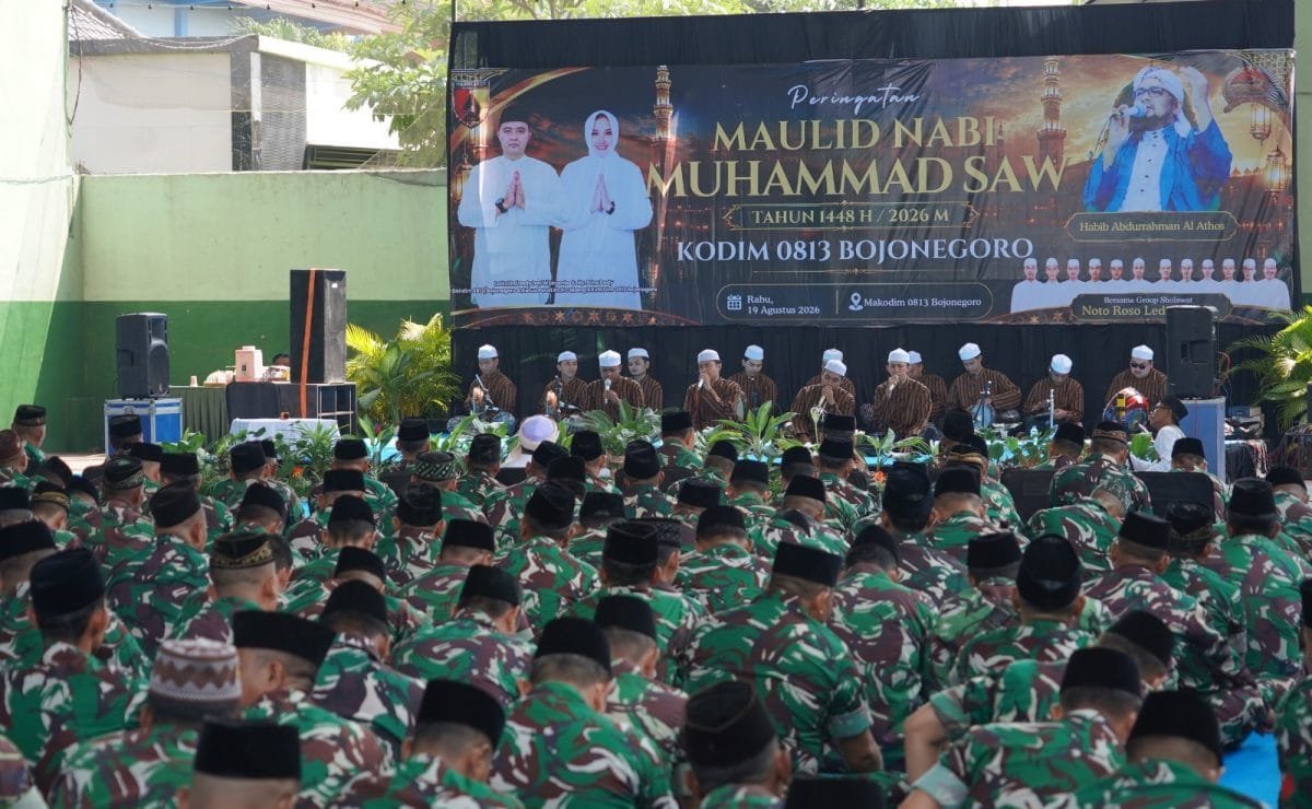 Perkuat Fondasi Spiritual, Kodim Bojonegoro Peringati Maulid Nabi Muhammad SAW 1448 H