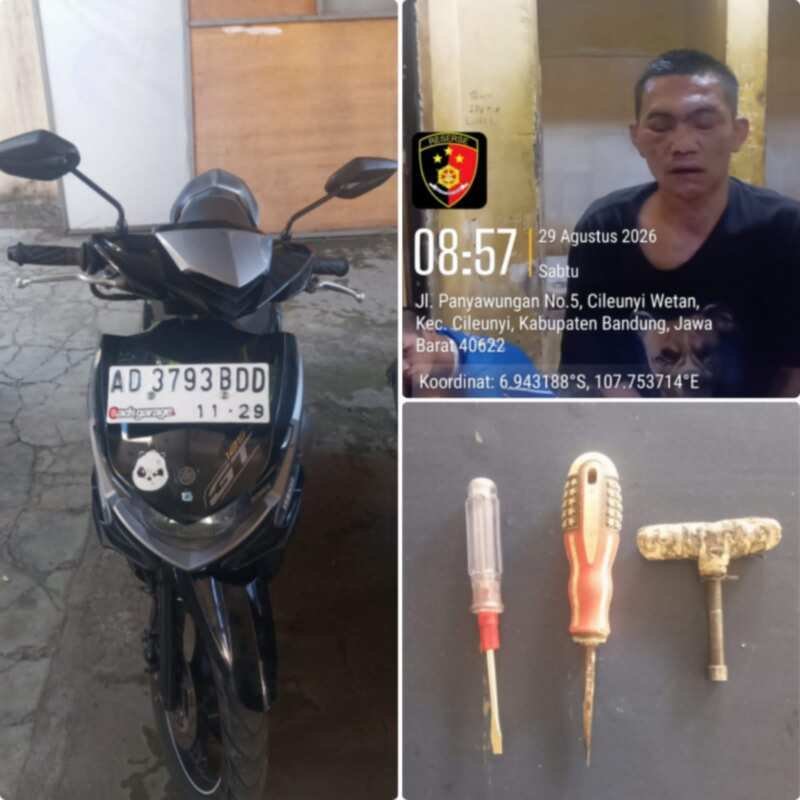 Tindak Lanjuti Laporan Warga, Polsek Cileunyi Periksa Terduga Percobaan Curanmor di Cinunuk