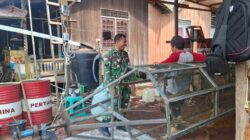 Babinsa Tanjung Ingatkan Jaga Lingkungan Sekitar, Sambangi Usaha Serabut Kelapa Milik Warga