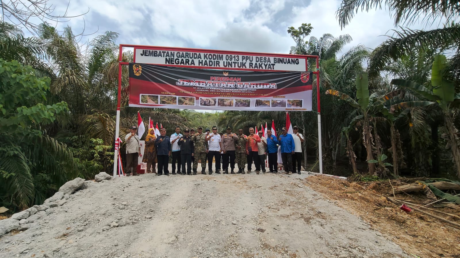 Launching 2.500 Jembatan Garuda Oleh Presiden,Termasuk Desa Binuang Sepaku Di Resmikan