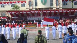 Sambut HUT ke-81 RI, Personil Kodim 0913/PPU Ikuti Upacara Detik-detik Proklamasi di Kab PPU