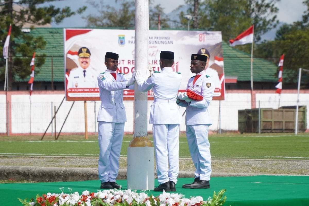 Upacara HUT ke-81 Kemerdekaan RI di Papua Pegunungan Berlangsung Khidmat dan Aman