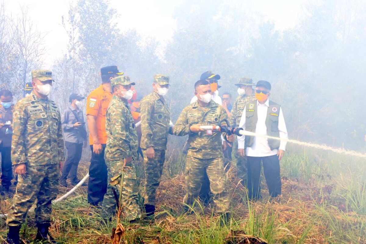 Komandan Lanud Sjamsudin Noor Pimpin Langsung Pemadaman Kebakaran Hutan dan Lahan di Kalimantan Selatan Komandan Lanud Sjamsudin Noor Pimpin Langsung Pemadaman Kebakaran Hutan dan Lahan di Kalimantan Selatan