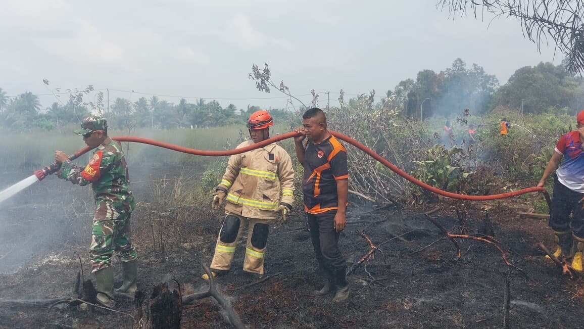 Cepat Tepat Padam, Babinsa Penajam Padamkan Kebakaran Semak Belukar Cepat Tepat Padam, Babinsa Penajam Padamkan Kebakaran Semak Belukar