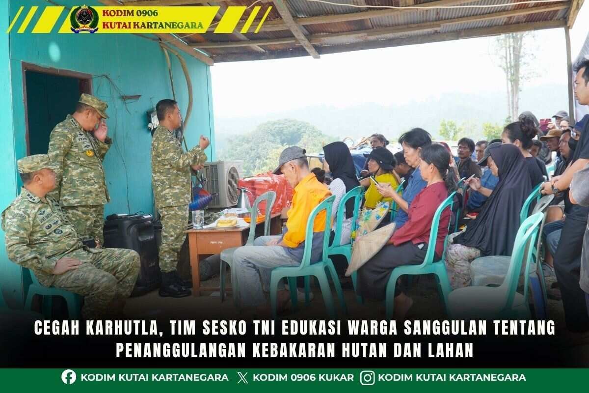Cegah Karhutla, Tim Sesko TNI Edukasi Warga Sanggulan tentang Penanggulangan Kebakaran Hutan dan Lahan Cegah Karhutla, Tim Sesko TNI Edukasi Warga Sanggulan tentang Penanggulangan Kebakaran Hutan dan Lahan