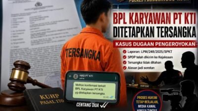 Sudah Berstatus Tersangka, Karyawan PT KTI Tak Ditahan dan Tetap Beraktivitas Sudah Berstatus Tersangka, Karyawan PT KTI Tak Ditahan dan Tetap Beraktivitas