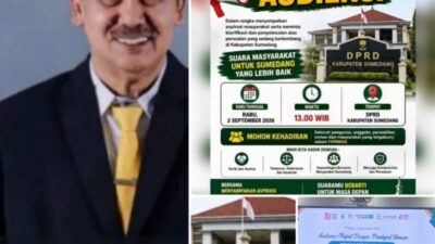 Forum Ormas Dan Masyarakat Peduli Sumedang (Formas) Mohon Sikap Tegas DPRD Atas Dugaan Skandal Yang Dilakukan Wabup Terhadap Sekpri Dari Aspirasi Masyarakat Yang Berkembang Saat Ini