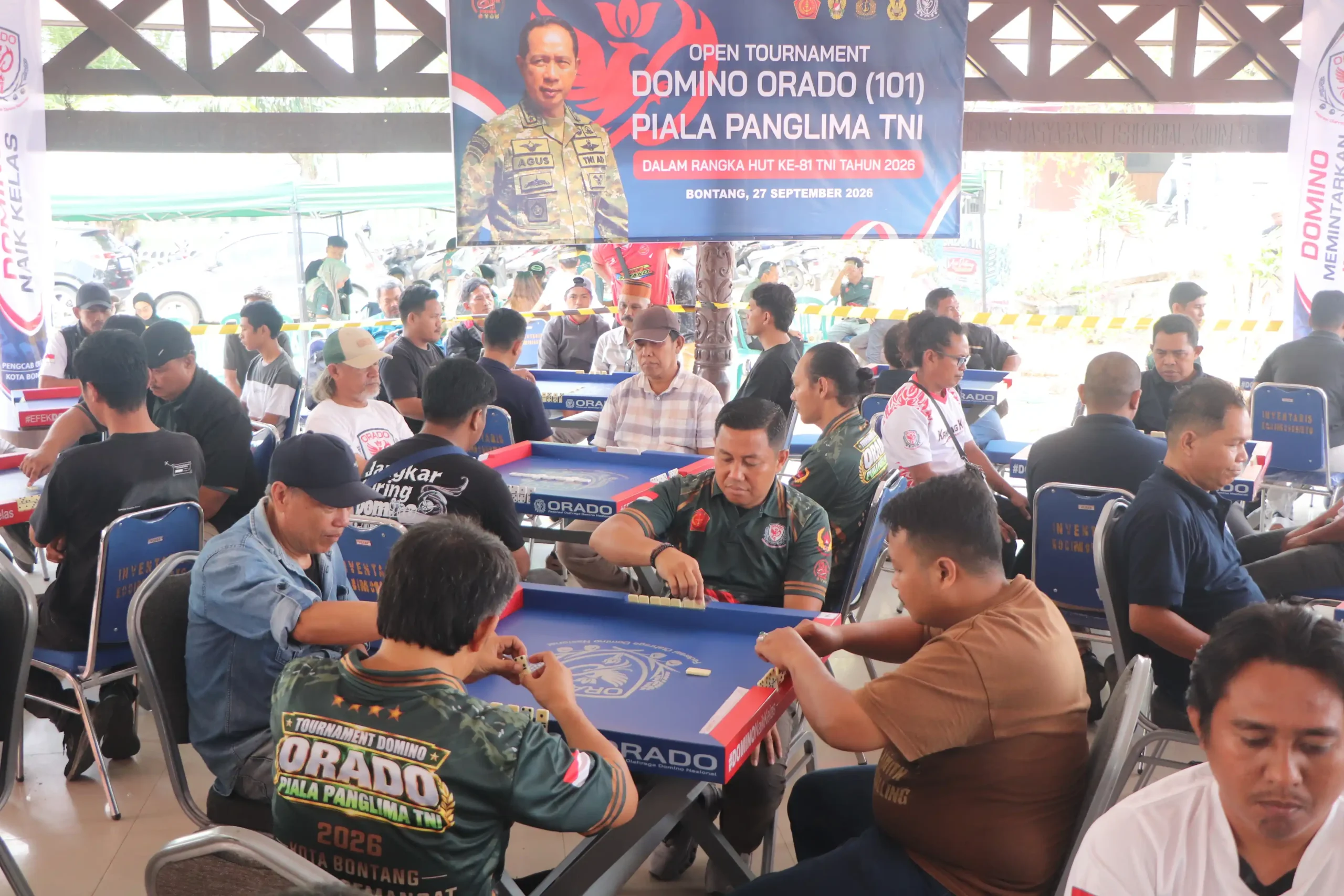 Dalam Rangka HUT Ke-81 TNI, Kodim 0908/Bontang Gelar Open Turnamen Domino ORADO (101) Piala Panglima TNI