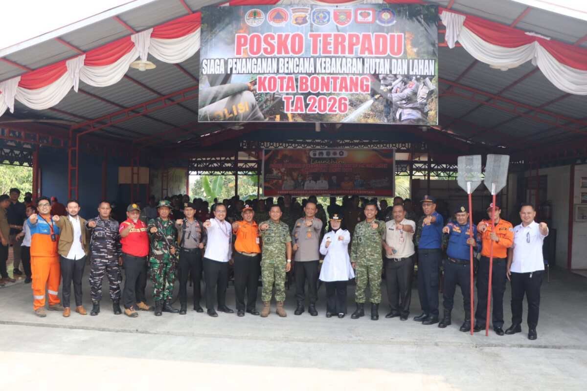Dandim 0908/Bontang Hadiri Launching Posko Bersama Penanganan Karhutla Di Kota Bontang