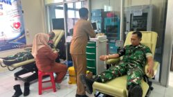 Sambut HUT Lantas Bhayangkara ke-71 ,Personil Kodim 0913/PPU Ikut Sumbangkan Darahnya