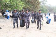 Peringatan HUT ke-81 TNI AL di Tanjung Kasuari