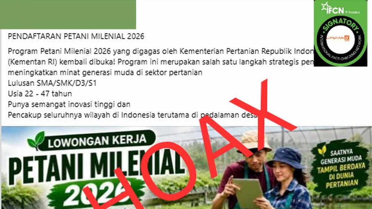 Klarifikasi Tentang Hoaks Pendaftaran Program Petani Milenial 2026